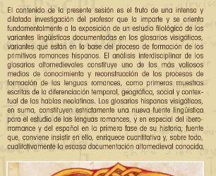 Última sesión del Curso “Los orígenes del español”