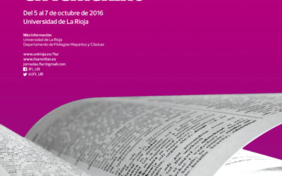Cilengua y la UR organizan las II Jornadas Filológicas Internacionales del 5 al 7 de octubre